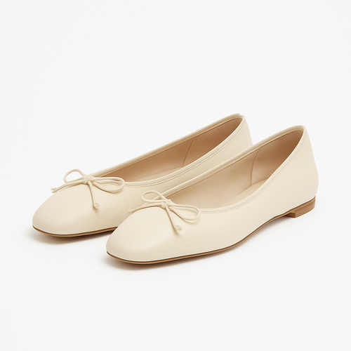 Cremefarbene Ballerinas - Arlstein Schuhe